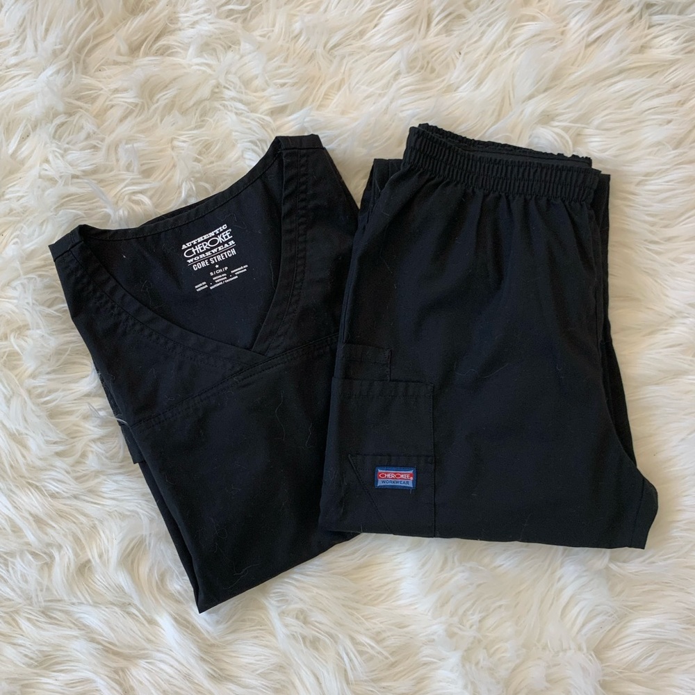 NWOT Cherokee Black Scrub Set Small